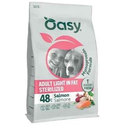 Oasy Cane Monoprotein Formula Adult Light/Sterilizzato Salmone 2kg Oasy Cane Monoprotein Formula Adult Light/Sterilizzato Salmone 2kg
