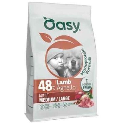 Oasy Cane Monoprotein Formula Mature Medium/Large Agnello 10kg Oasy Cane Monoprotein Formula Mature Medium/Large Agnello 10kg