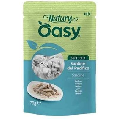 Oasy Cat Natury Soft Jelly Sardine del Pacifico Busta 70 g Oasy Cat Natury Soft Jelly Sardine del Pacifico Busta 70 g