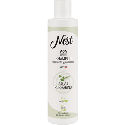 Nest Petcare Nest Shampoo per Cani Repellente Igienizzante con Salvia e Rosmarino 250 ml Nest Petcare Nest Shampoo per Cani Repellente Igienizzante con Salvia e Rosmarino 250 ml