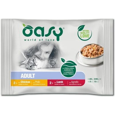 Cibo umido Oasy per gatti adulti - Multipack carne e pesce Cibo umido Oasy per gatti adulti - Multipack carne e pesce