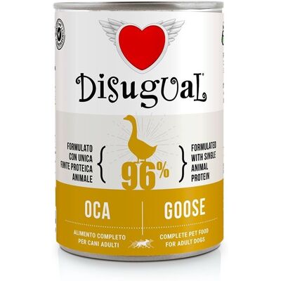 Disugual Cibo umido per cani adulti di Oca - Completo, Grain-Free, Made in Italy Disugual Cibo umido per cani adulti di Oca - Completo, Grain-Free, Made in Italy