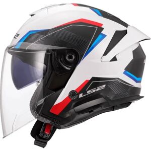 Casco Jet LS2 OF618 Verso II Air Bianco Blu Rosso S Casco Jet LS2 OF618 Verso II Air Bianco Blu Rosso S