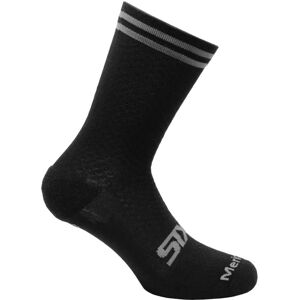 Calza Corta Sixs MERINOS-SOCKS Nero Grigio III Calza Corta Sixs MERINOS-SOCKS Nero Grigio III
