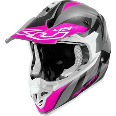 Casco Cross Kappa KV49 Evo Great Titanio Opaco Rosa L Casco Cross Kappa KV49 Evo Great Titanio Opaco Rosa L