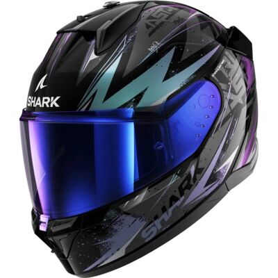 Casco Integrale Shark D-Skwal 3 Blast-R Nero Verde Glitter XS Casco Integrale Shark D-Skwal 3 Blast-R Nero Verde Glitter XS