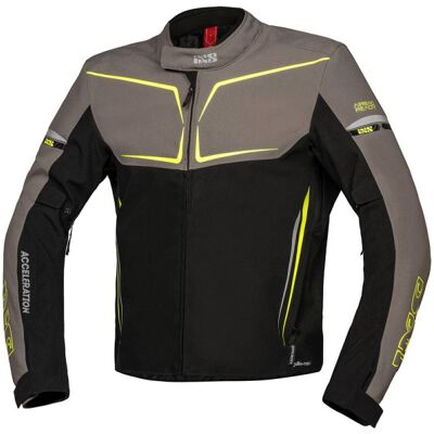 Giacca in Tessuto IXS TS-PRO-ST Plus Nero Grigio Giallo Fluo S Giacca in Tessuto IXS TS-PRO-ST Plus Nero Grigio Giallo Fluo S