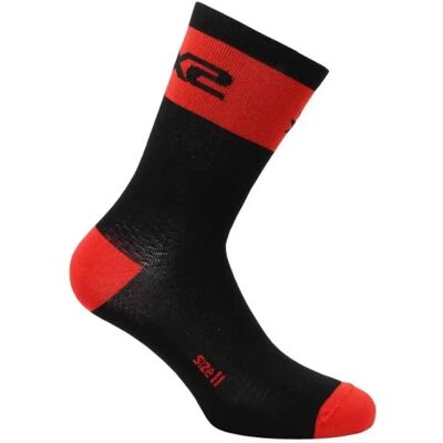 Calza Corta Sixs SHORT-LOGO Nero Rosso II Calza Corta Sixs SHORT-LOGO Nero Rosso II