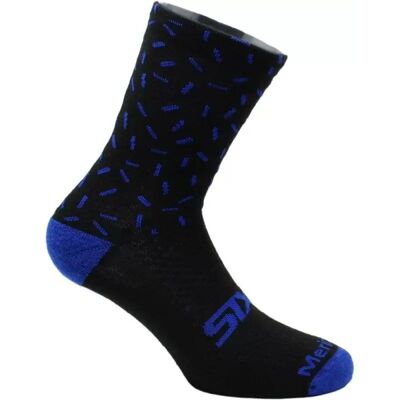 Calza Corta Sixs MERINOS-SOCKS Nero Blu III Calza Corta Sixs MERINOS-SOCKS Nero Blu III