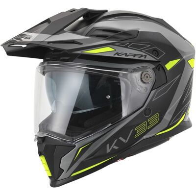 Casco Touring Kappa KV33 Enduro Wizard Grigio Opaco Nero Giallo M Casco Touring Kappa KV33 Enduro Wizard Grigio Opaco Nero Giallo M