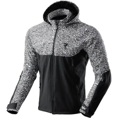 Rebelhorn - Slash Noriaki Softshell - Nero-Bianco - Giacca Rebelhorn - Slash Noriaki Softshell - Nero-Bianco - Giacca