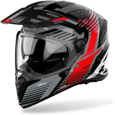 Casco Touring Airoh Bandit Spicy Nero Rosso Grigio Lucido XXL Casco Touring Airoh Bandit Spicy Nero Rosso Grigio Lucido XXL
