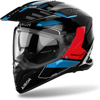 Casco Touring Airoh Bandit Tune Blu Rosso Lucido 3XL Casco Touring Airoh Bandit Tune Blu Rosso Lucido 3XL