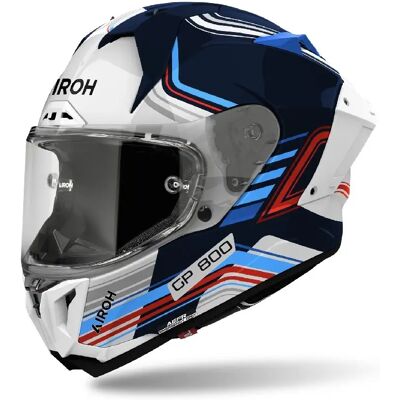Casco Integrale Airoh Gp800 Hurricane Bianco Blu Rosso Lucido XL Casco Integrale Airoh Gp800 Hurricane Bianco Blu Rosso Lucido XL