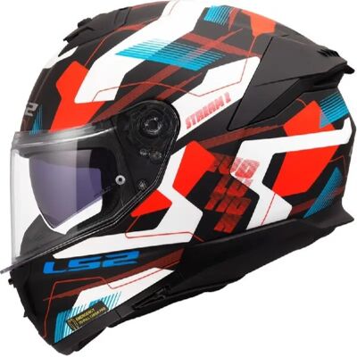 Casco Integrale Ls2 FF808 Stream II MIka Bianco Blu Rosso Opaco XXL Casco Integrale Ls2 FF808 Stream II MIka Bianco Blu Rosso Opaco XXL