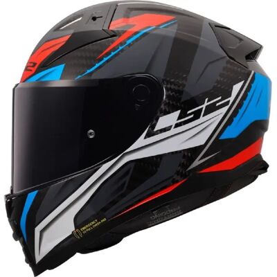 Casco Integrale Ls2 FF811 Vector II Carbon Savage Bianco Blu Rosso Lucido L Casco Integrale Ls2 FF811 Vector II Carbon Savage Bianco Blu Rosso Lucido L