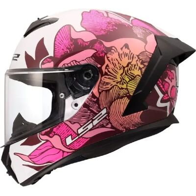 Casco Integrale Ls2 FF820 Rapid III Poppies II Bianco Rosa Lucido XL Casco Integrale Ls2 FF820 Rapid III Poppies II Bianco Rosa Lucido XL