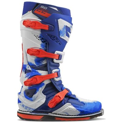 Stivali Moto Gaerne SG22 Hurricane Bianco Blu Rosso 46 Stivali Moto Gaerne SG22 Hurricane Bianco Blu Rosso 46