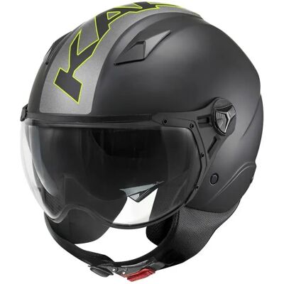 Casco Demi-Jet Kappa KV57 Striker Nero Opaco Titanio Giallo M Casco Demi-Jet Kappa KV57 Striker Nero Opaco Titanio Giallo M