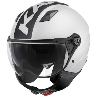 Casco Demi-Jet Kappa KV57 Striker Bianco Perla Opaco Nero M Casco Demi-Jet Kappa KV57 Striker Bianco Perla Opaco Nero M