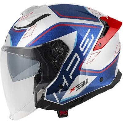 Casco Jet Givi X.31 Impact Bianco Blu Rosso Lucido L Casco Jet Givi X.31 Impact Bianco Blu Rosso Lucido L