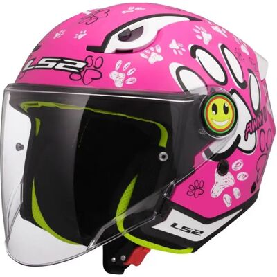 Casco Jet Bambino Ls2 OF622 Funny II Paws Rosa S Casco Jet Bambino Ls2 OF622 Funny II Paws Rosa S