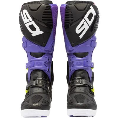 Stivali Moto Sidi Crossfire 3 Srs Viola Giallo Nero 46 Stivali Moto Sidi Crossfire 3 Srs Viola Giallo Nero 46