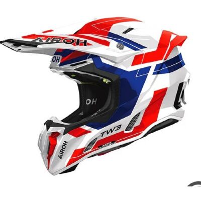 Casco Cross Airoh Twist 2 Dynasty Blu Rosso Lucido XS Casco Cross Airoh Twist 2 Dynasty Blu Rosso Lucido XS