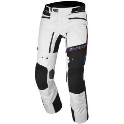 Pantaloni Moto Macna Novac Bianco-Rosso - Stile Avventura Pantaloni Moto Macna Novac Bianco-Rosso - Stile Avventura