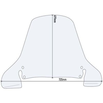 Parabrezza trasparente Kappa KD199ST - Accessori moto Parabrezza trasparente Kappa KD199ST - Accessori moto