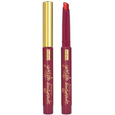 Pupa Sparkling Attitude Lipstick 001 Precious Cherry Pupa Sparkling Attitude Lipstick 001 Precious Cherry