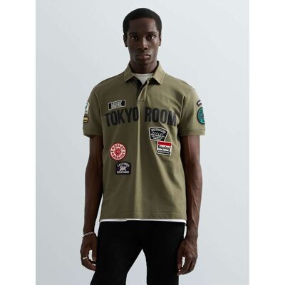 Replay Polo Regular Fit Con Patch Verde L Replay Polo Regular Fit Con Patch Verde L