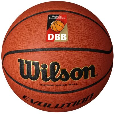 Pallone da basket Wilson Evolution DBB per interno - Marrone Pallone da basket Wilson Evolution DBB per interno - Marrone