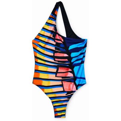 Desigual , Costume intero cinturino asimmetrico, Nero, XL BLACK XL Desigual , Costume intero cinturino asimmetrico, Nero, XL BLACK XL