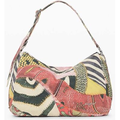 Desigual , Borsa media stampata, Donna, Cotone, U MATERIAL FINISHES U Desigual , Borsa media stampata, Donna, Cotone, U MATERIAL FINISHES U