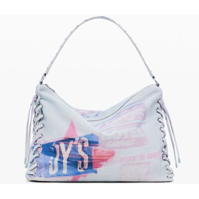 Desigual , Borsa a tracolla stampata media, Cotone, U MATERIAL FINISHES U Desigual , Borsa a tracolla stampata media, Cotone, U MATERIAL FINISHES U