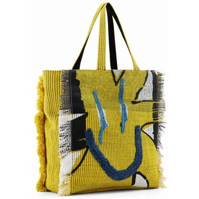 Desigual , Borsa shopper grande sole, Giallo, U YELLOW U Desigual , Borsa shopper grande sole, Giallo, U YELLOW U