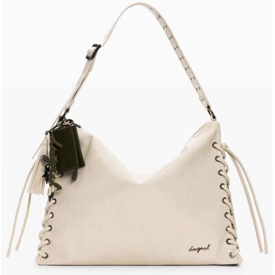 Desigual , Borsa media effetto pelle, Donna, Poliuretano, Bianco, U WHITE U Desigual , Borsa media effetto pelle, Donna, Poliuretano, Bianco, U WHITE U