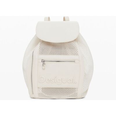 Desigual , Zaino sacca a rete media, Bianco, U WHITE U Desigual , Zaino sacca a rete media, Bianco, U WHITE U