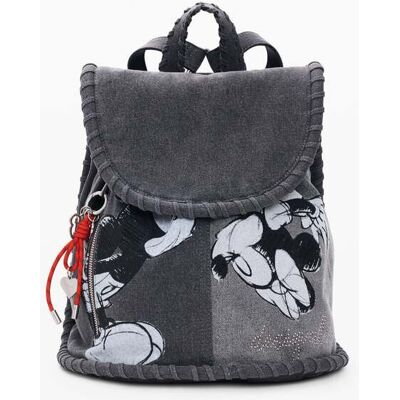 Desigual , zaino medio in denim Mickey Mouse, Donna, Nero, U BLACK U Desigual , zaino medio in denim Mickey Mouse, Donna, Nero, U BLACK U