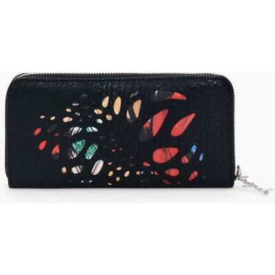 Desigual , Portamonete traforato grande, Donna, Poliuretano, Nero, U BLACK U Desigual , Portamonete traforato grande, Donna, Poliuretano, Nero, U BLACK U