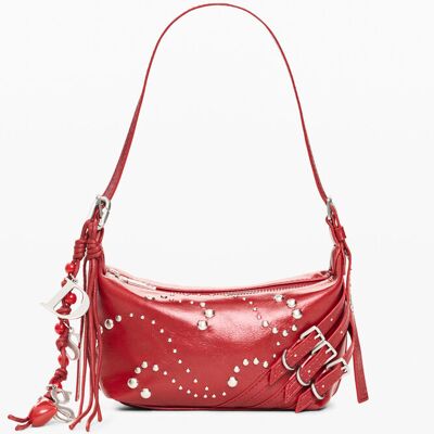 Desigual , Cintura Love Zalio, Donna, Poliuretano, Rosso, U RED U Desigual , Cintura Love Zalio, Donna, Poliuretano, Rosso, U RED U