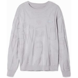 Desigual , Maglione a maglia con texture, Cotone, Nero, XL BLACK XL Desigual , Maglione a maglia con texture, Cotone, Nero, XL BLACK XL