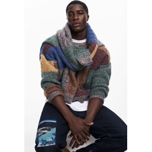 Desigual , Maglione spesso patchwork, Uomo, Bianco, XL WHITE XL Desigual , Maglione spesso patchwork, Uomo, Bianco, XL WHITE XL