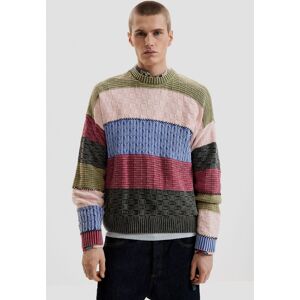Desigual , Maglione a maglia con impunture, Uomo, Cotone, XL MATERIAL FINISHES XL Desigual , Maglione a maglia con impunture, Uomo, Cotone, XL MATERIAL FINISHES XL