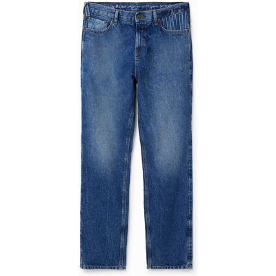 Desigual , Jeans dritti, Cotone, Blu, 34 BLUE 34 Desigual , Jeans dritti, Cotone, Blu, 34 BLUE 34