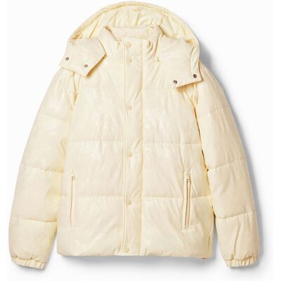 Desigual , Giubbotto imbottito mimetico, Poliestere, Bianco, XXL WHITE XXL Desigual , Giubbotto imbottito mimetico, Poliestere, Bianco, XXL WHITE XXL