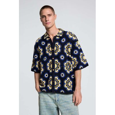 Desigual , Camicia crochet, Blu, M BLUE M Desigual , Camicia crochet, Blu, M BLUE M