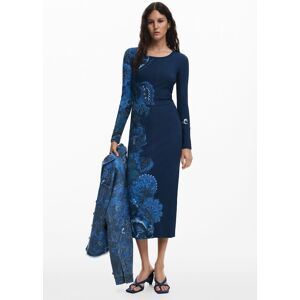 Desigual , Vestito aderente mandala, Viscosa, Blu, M BLUE M Desigual , Vestito aderente mandala, Viscosa, Blu, M BLUE M