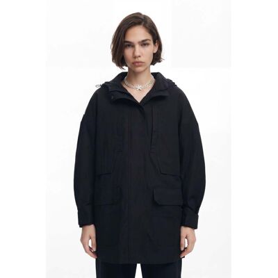 Desigual , Parka foderata multitasche, Nero, S BLACK S Desigual , Parka foderata multitasche, Nero, S BLACK S